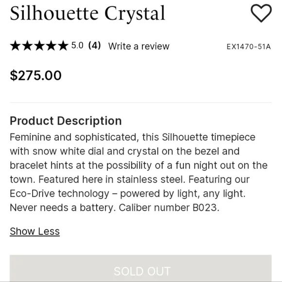 CITIZEN Silhouette Crystal EX1470-51A - Picture 3 of 13